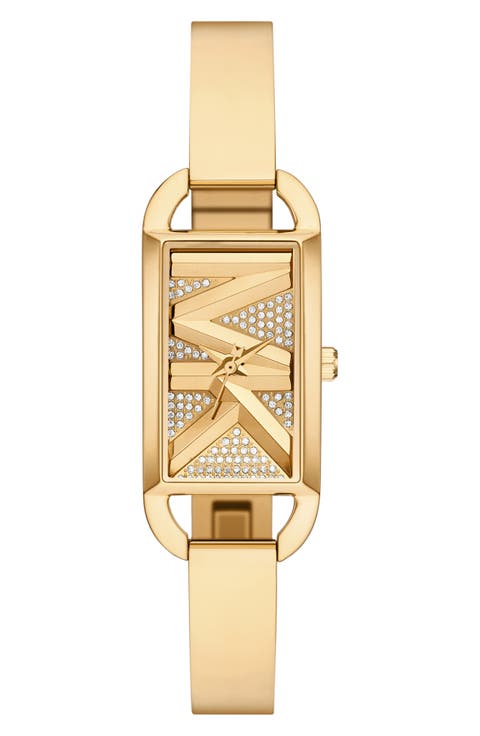 MK Empire Pavé Logo Bangle Watch, 20mm