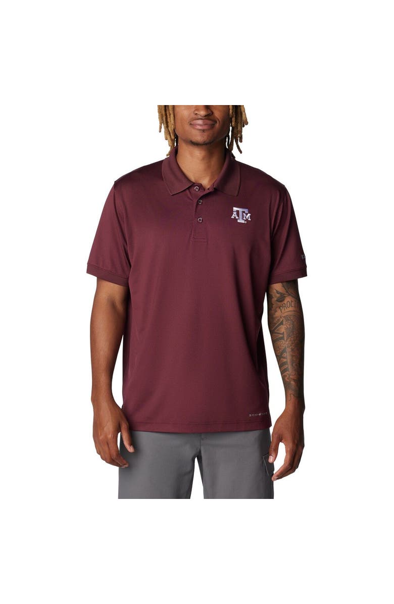 Columbia Men's Columbia Maroon Texas A&M Aggies PFG Tamiami Omni-Shade Polo, Main, color, Maroon