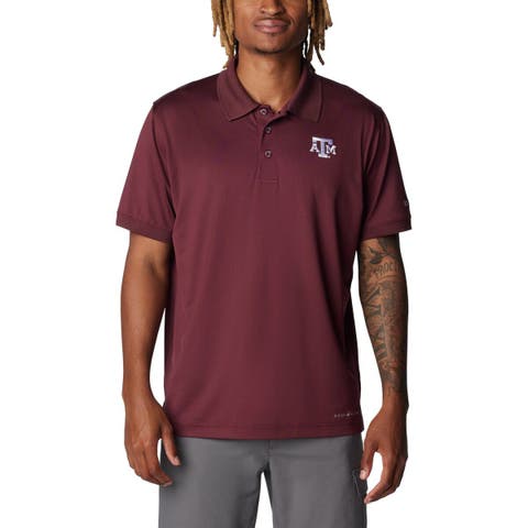 Men's Columbia Maroon Texas A&M Aggies PFG Tamiami Omni-Shade Polo