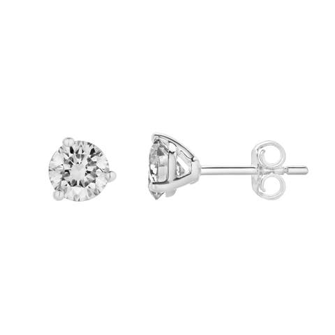 Isuma 14K Gold Lab Grown Round Solitaire Diamond Earrings - 1 Cts