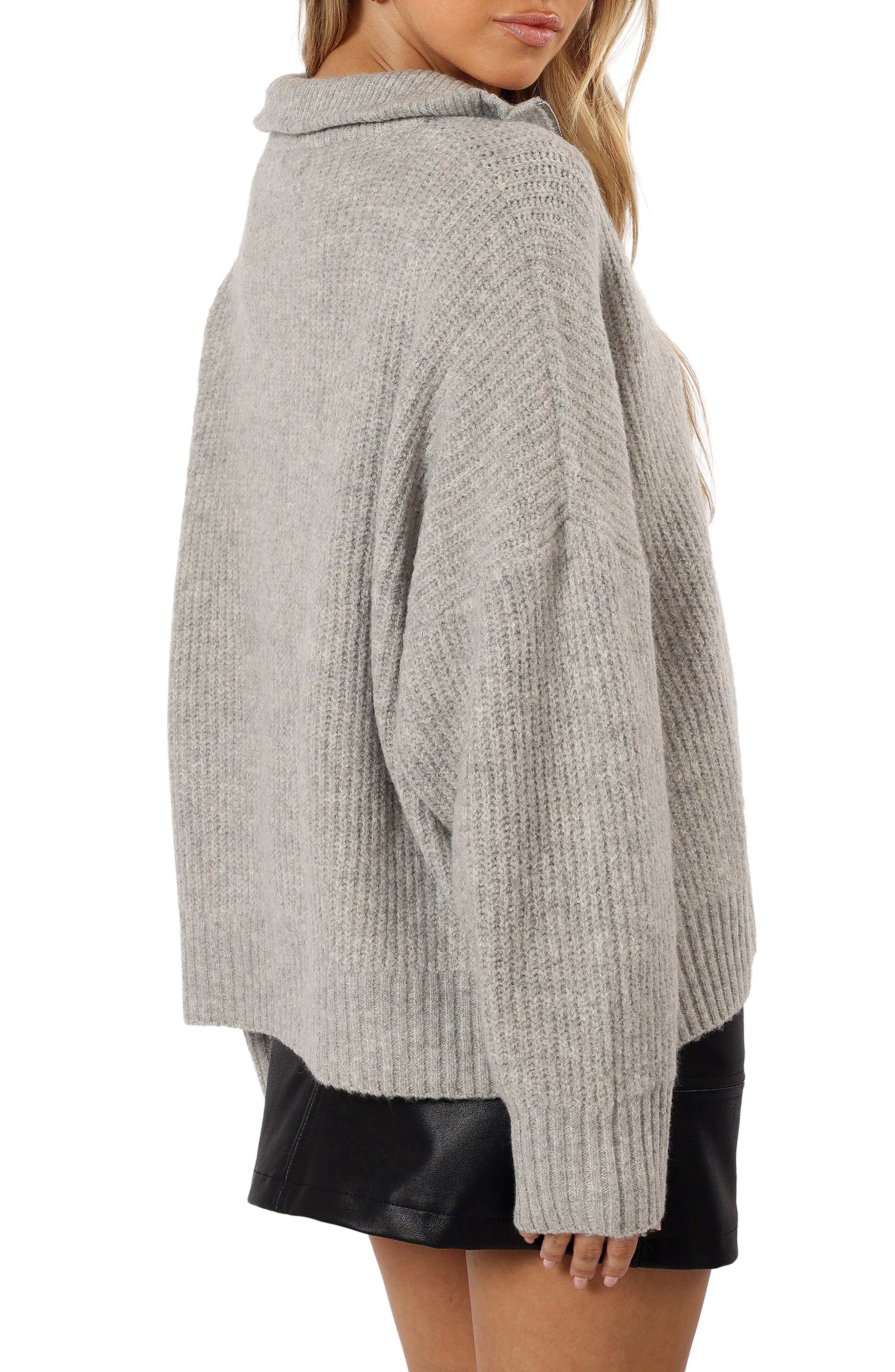 Miranda Half Zip Rib Sweater - image 2