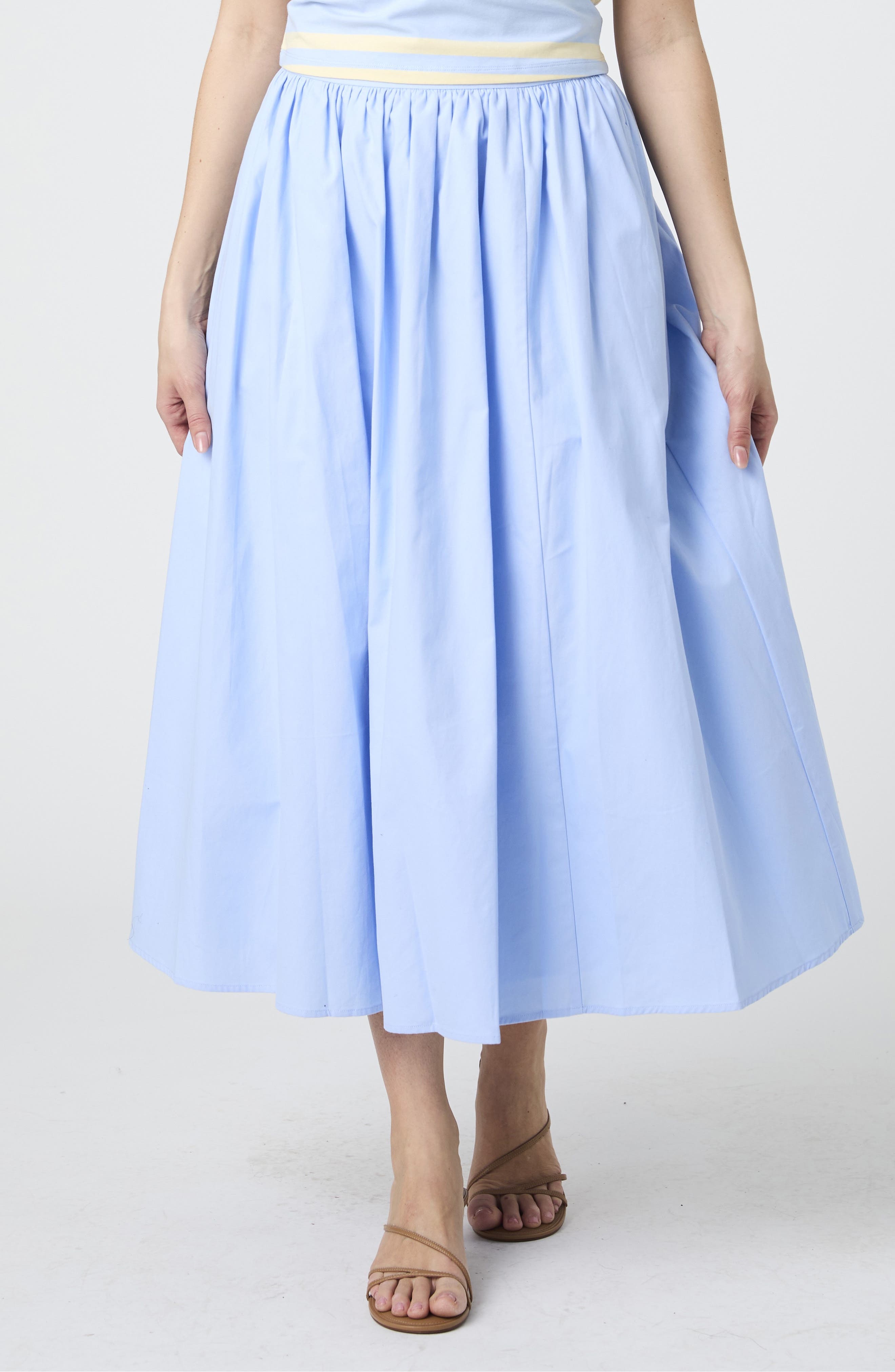French Connection Cotton Poplin Maxi Skirt