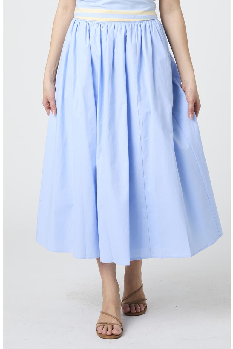 Cotton Poplin Maxi Skirt, Main, color, CASHMERE BLUE