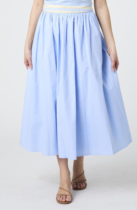 Cotton Poplin Maxi Skirt