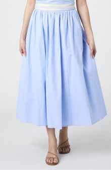 Cotton Poplin Maxi Skirt