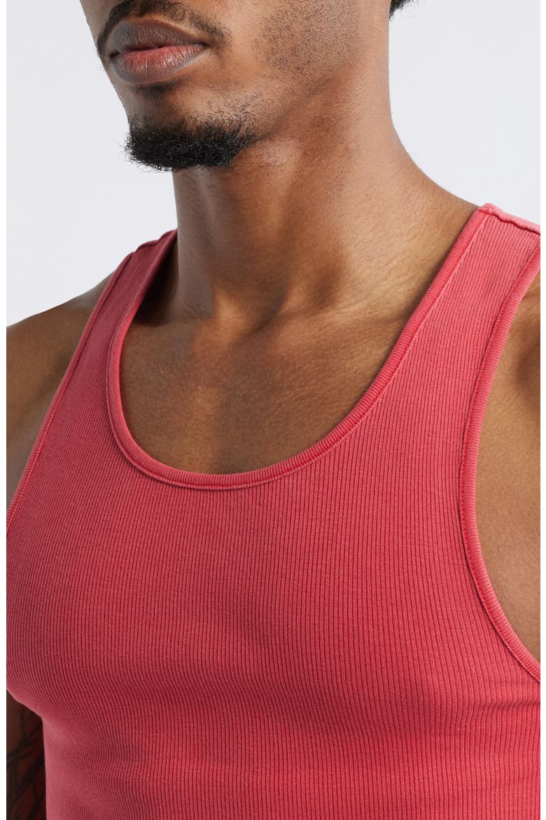 Malibu Cotton Rib Tank, Alternate, color, VINTAGE CHERRY