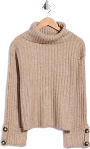 T Tahari Chunky Rib Turtleneck Sweater