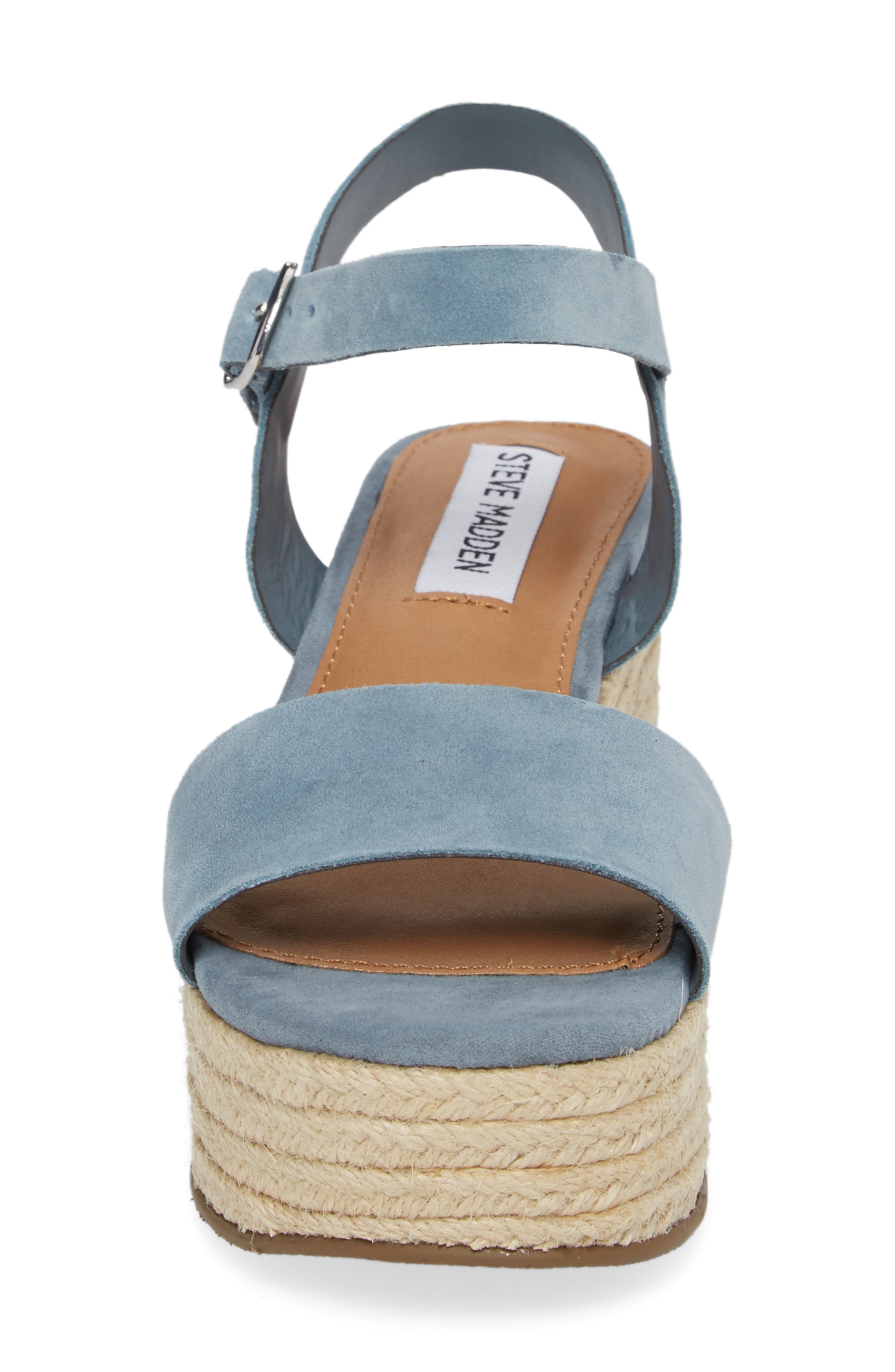 Busy Platform Espadrille Sandal, Alternate, color, BLUE SUEDE