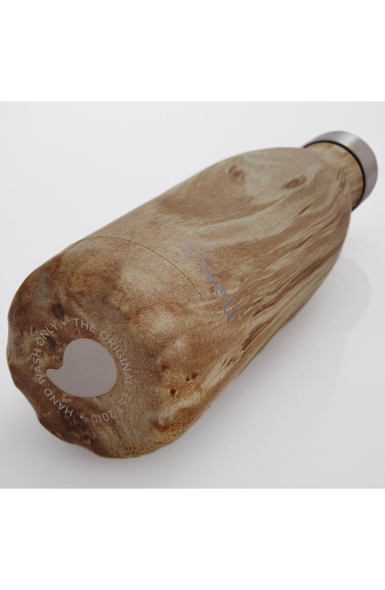 S'well 'Blonde Wood' Stainless Steel Water Bottle, Alternate, color,