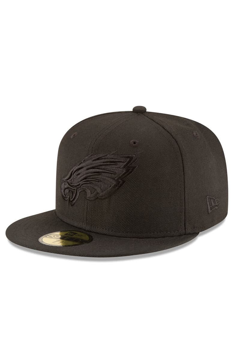 New Era Men's New Era  Black Philadelphia Eagles Super Bowl LIX Champions Tonal Side Patch 59FIFTY Fitted Hat, Alternate, color, 