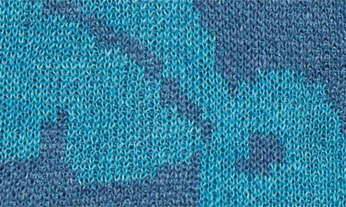Yanyan Monstera Jacquard Crop Linen Cardigan In Blue