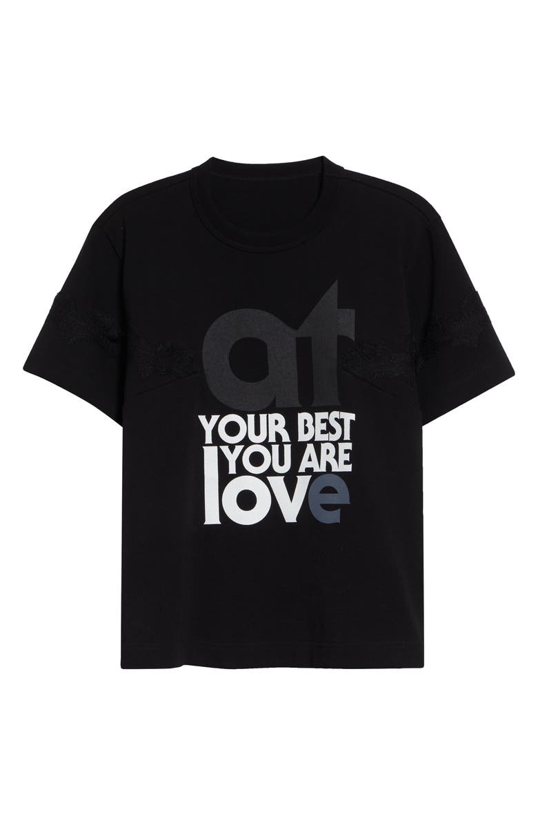 Sacai At Your Best, You Are Love Graphic T-Shirt, Main, color, Black