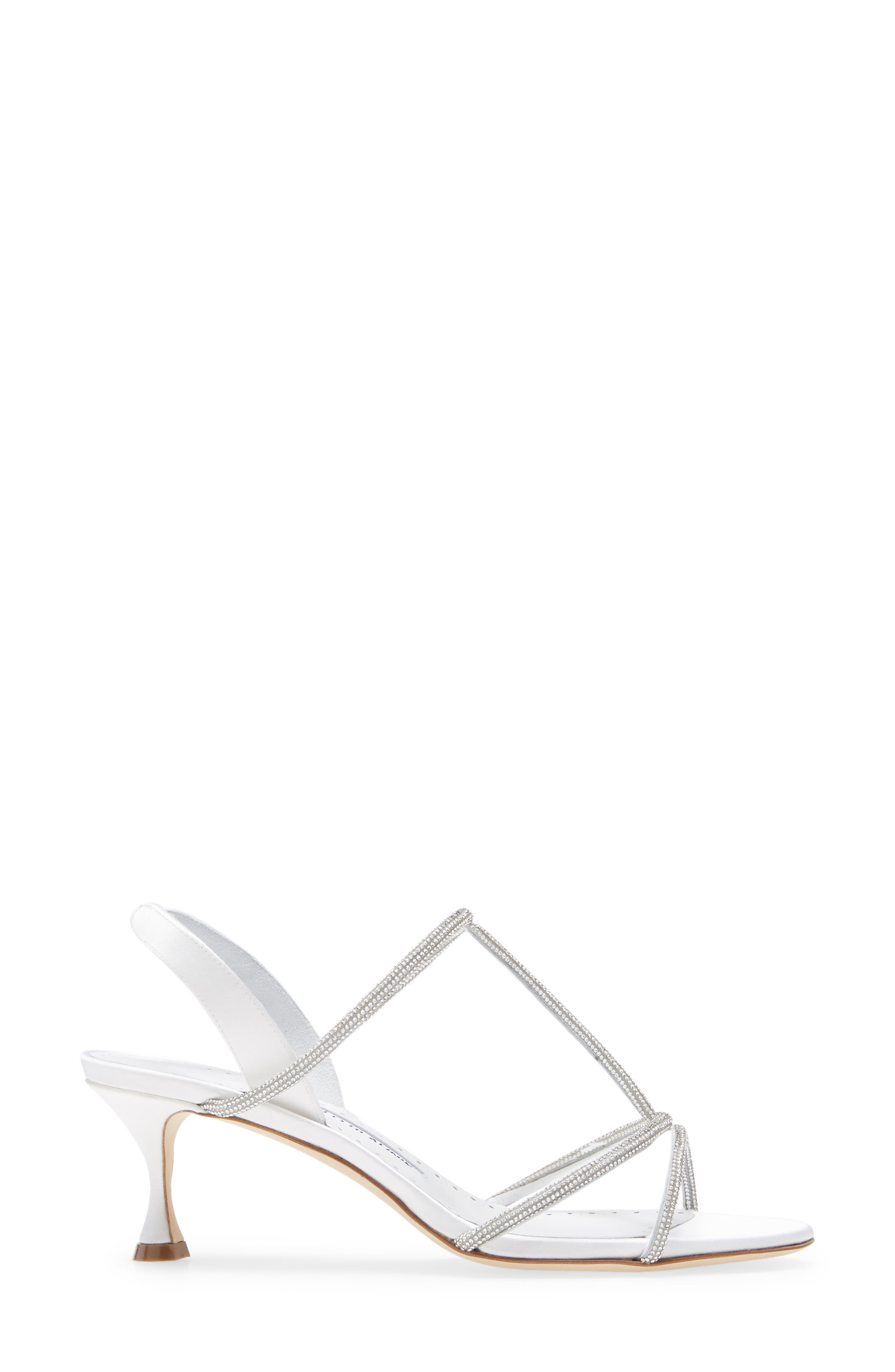 Manolo Blahnik Lucery Crystal Embellished Slingback Sandal, Alternate, color, 