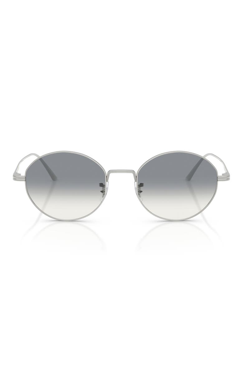 50mm Khaite Round Sunglasses, Main, color, SILVER / GREY GRADIENT