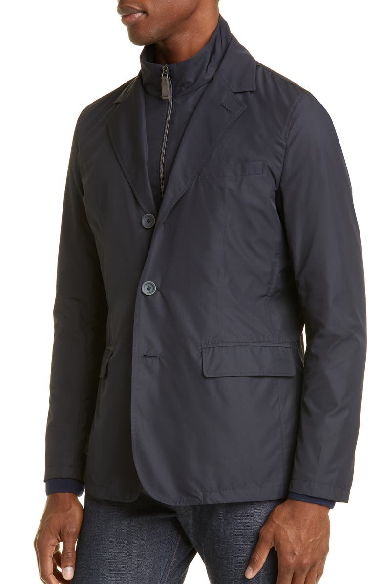 Herno Men's Byron Alcantara Blazer with Bib, Alternate, color, 