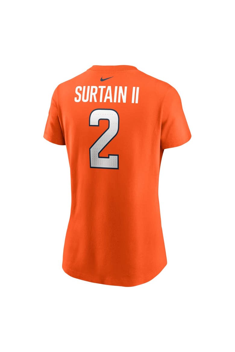 Women's Nike Patrick Surtain II Orange Denver Broncos Player Name & Number T-Shirt, Alternate, color, Orange