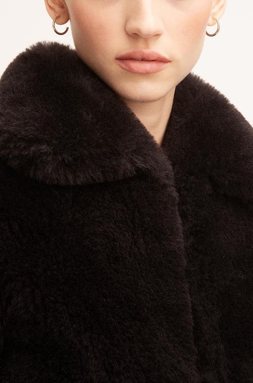 Rebecca Taylor Cloud Shearling Bolero In Deep Port