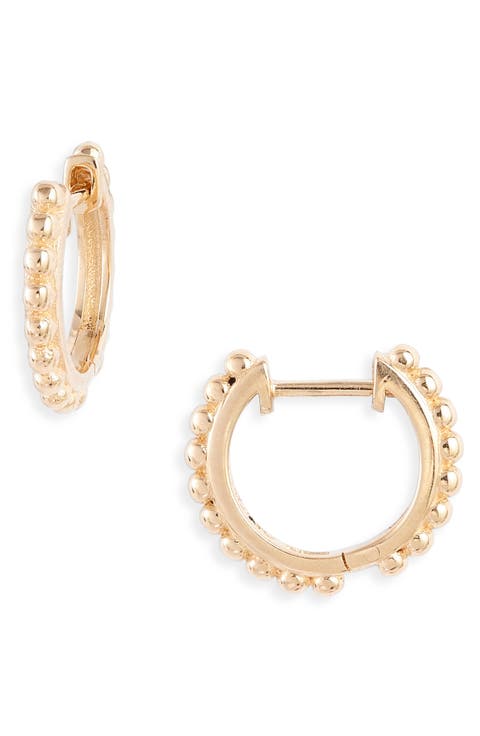 Dew Drop Huggie Hoop Earrings