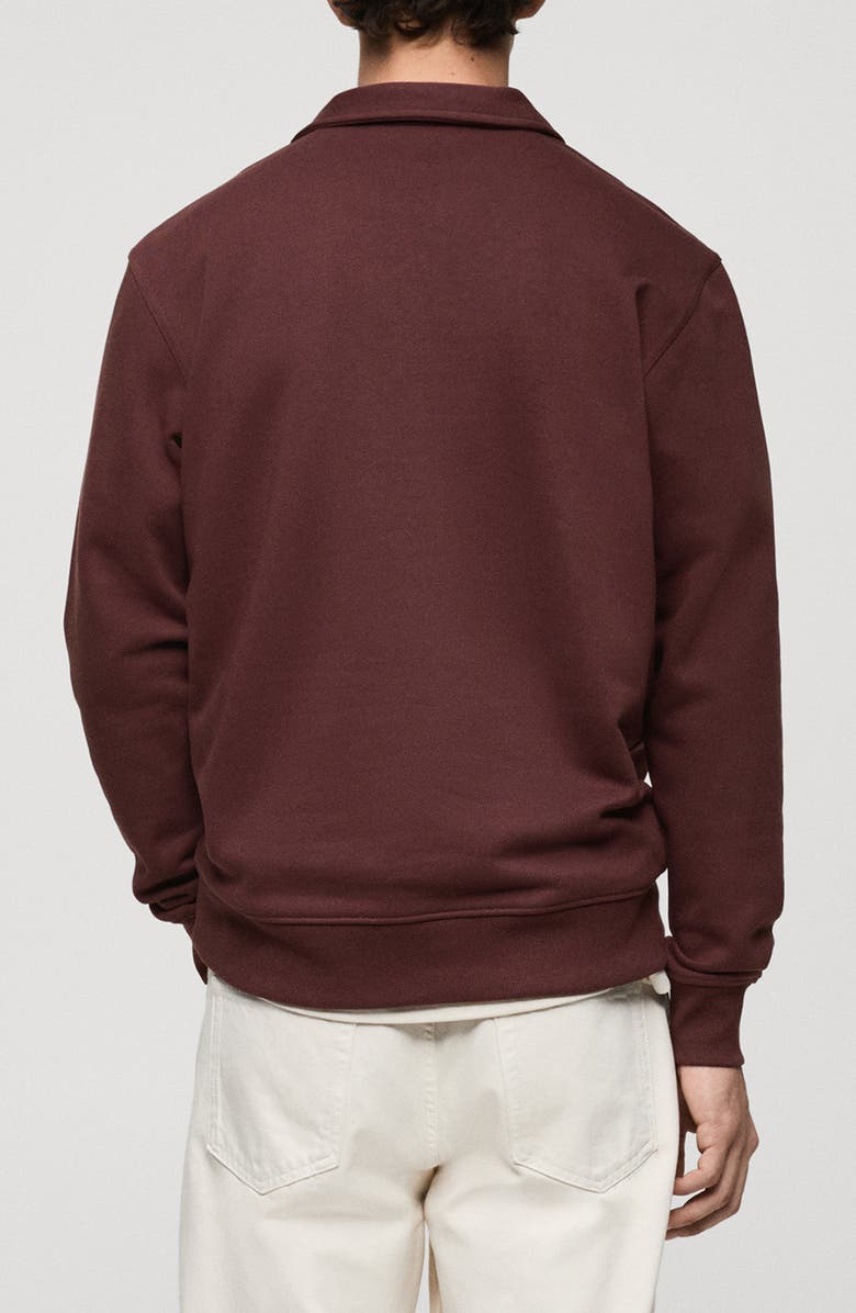 MANGO Regular Fit Half-Zip Polo Sweatshirt, Alternate, color, 
