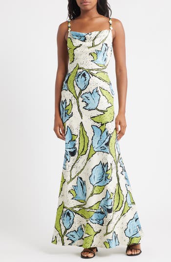 Topshop Cowl Neck Midi Slip Dress With Beaded Straps In Multi | ModeSens Topshop Cowl Neck Midi Slip Dress With Beaded Straps In Multi | ModeSens