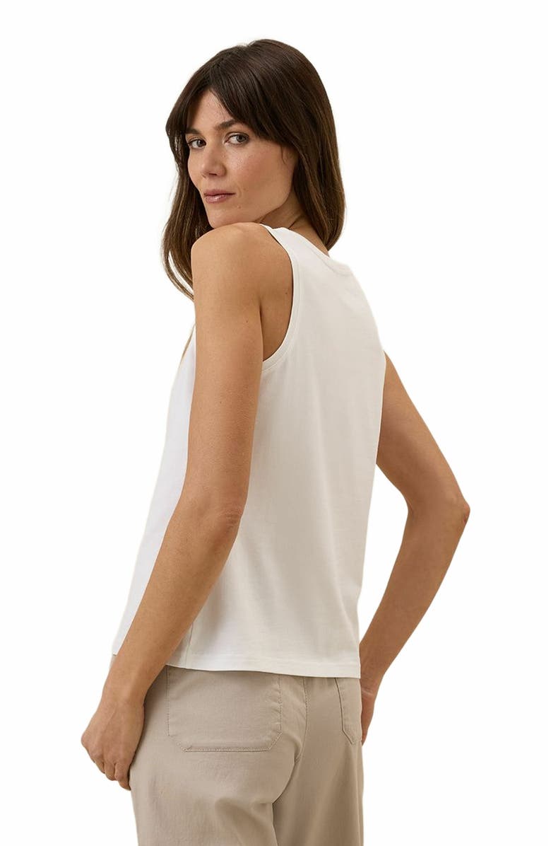 Pact Organic Cotton Luxe Stretch Jersey Tank, Alternate, color, White