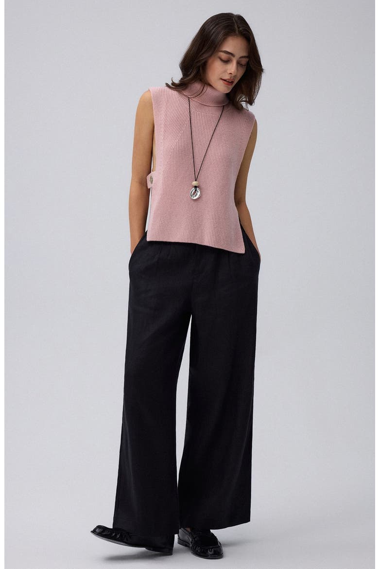 Wool Cashmere Sweater Vest, Alternate, color, Rose