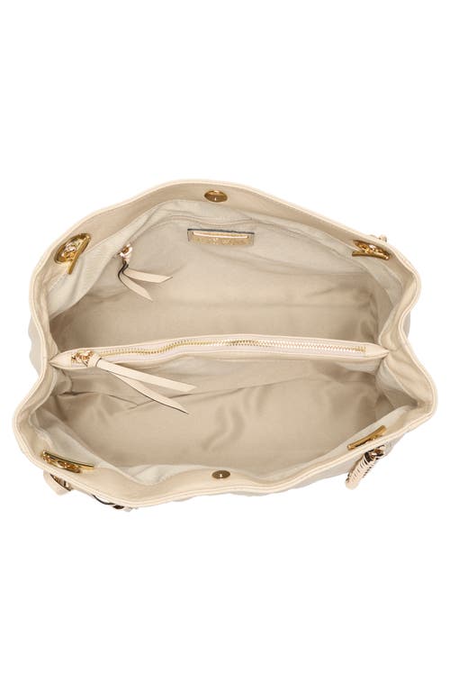 Valentino By Mario Valentino Luisa Diamond Quilted Tote Bag In White