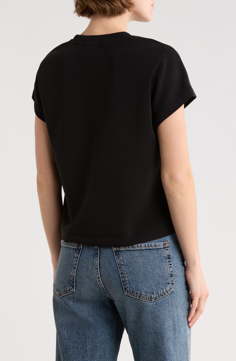 Scotch & Soda Curved Sleeve T-Shirt, Alternate, color, Black