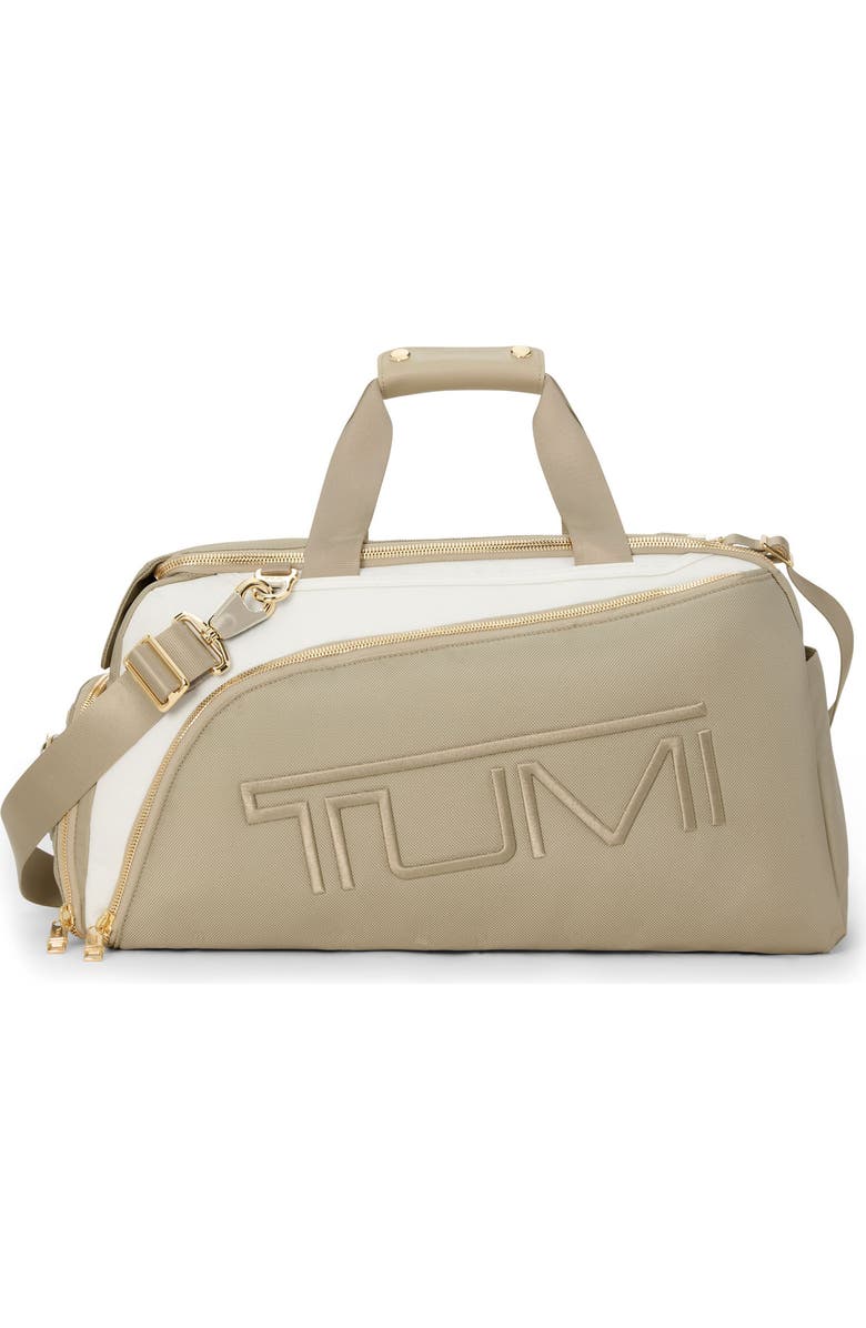 TUMI Golf Duffle Bag, Main, color, Off White/Tan