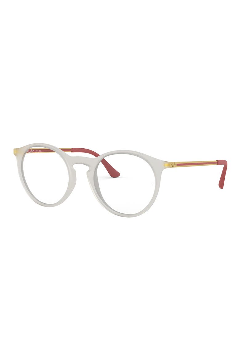 Small 48mm Round Optical Glasses, Alternate, color, TRANSPARENT RED