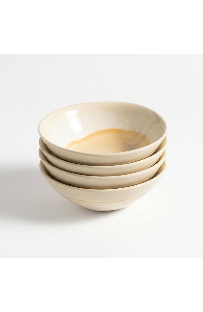 Zsa Zsa Zsu Leiria Bowl Stoneware 6 In Set Of 4, Main, color, Cream