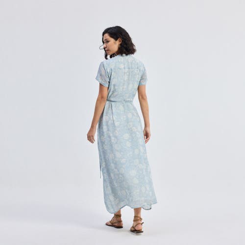 Reistor Maxi Wrap Dress In Floral Whispers