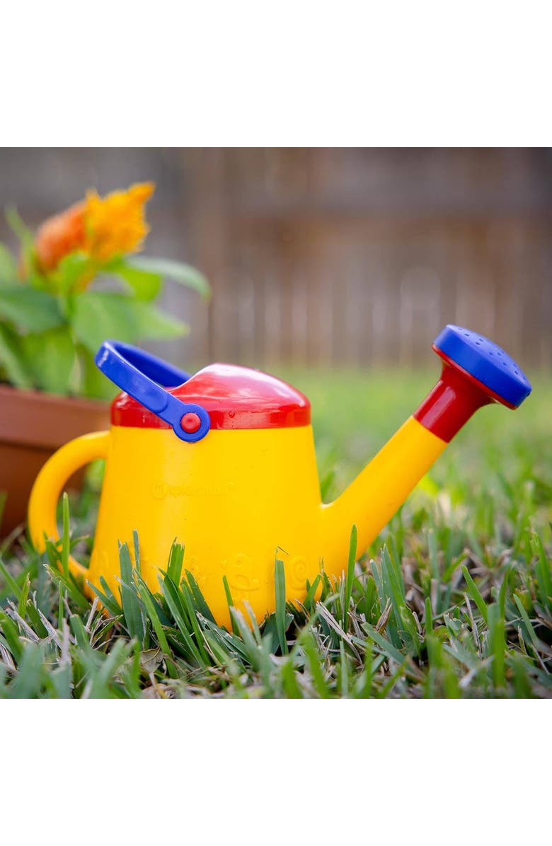 SPIELSTABIL Toddler Outdoor Garden Tools -Classic Yellow Watering Can for Kids Ages 18 Months and Up - 1 Liter Garden Toy Set - Made in Germany, Alternate, color, 