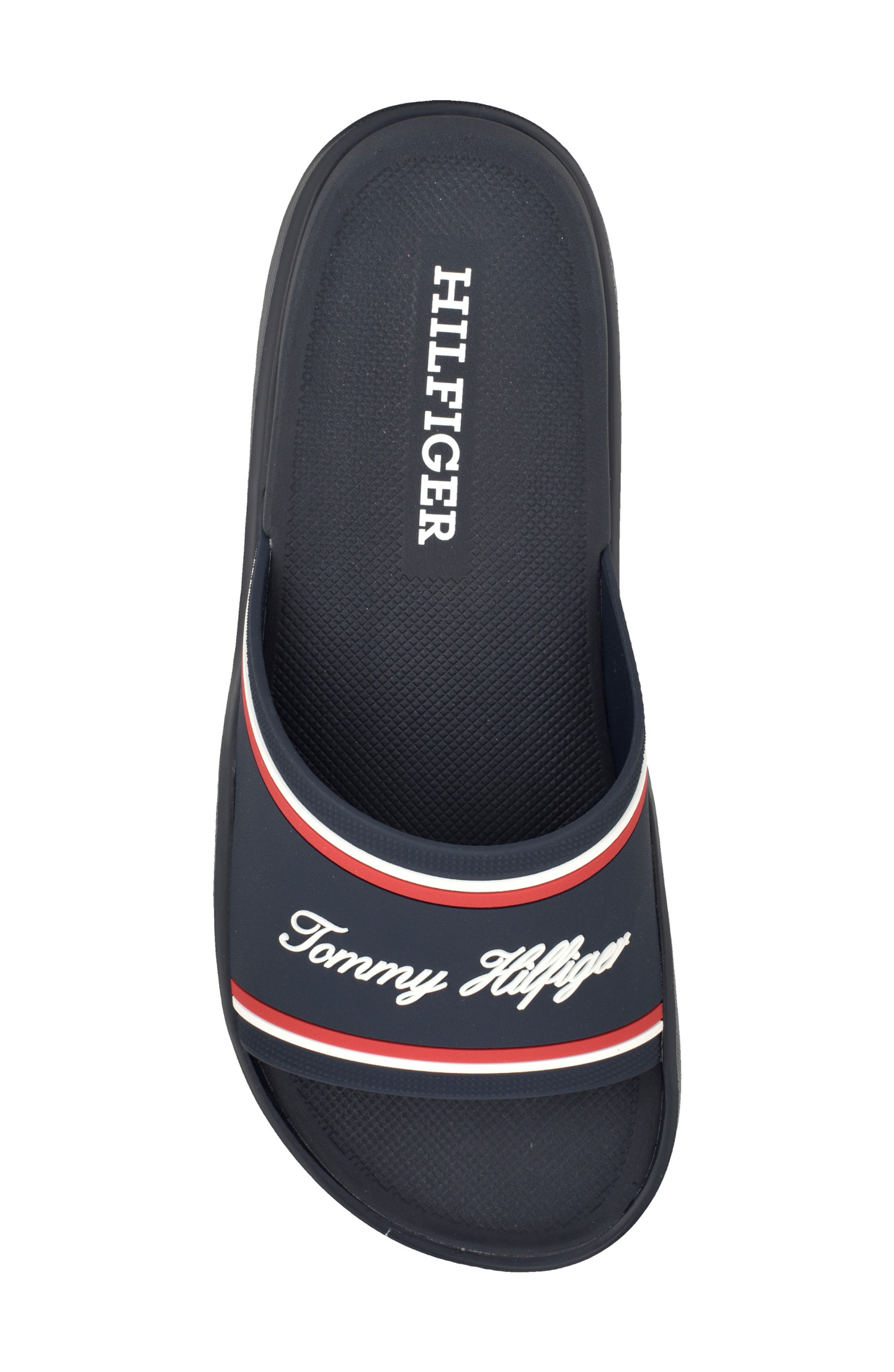 Tommy Hilfiger Momil Slide Sandal, Alternate, color, Navy Multi