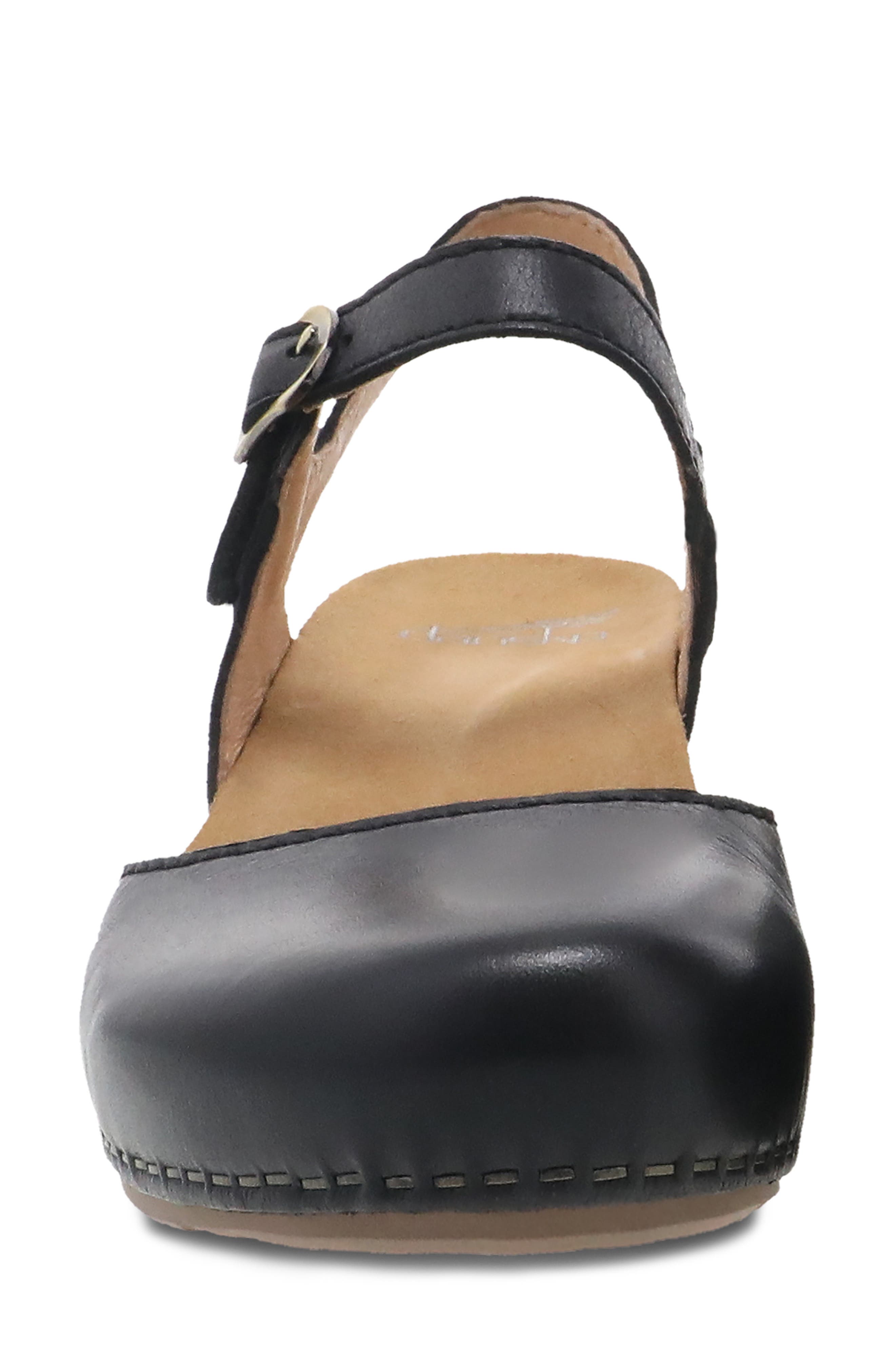 Dansko Tiffani Wedge Pump, Alternate, color, Black Milled Burnished