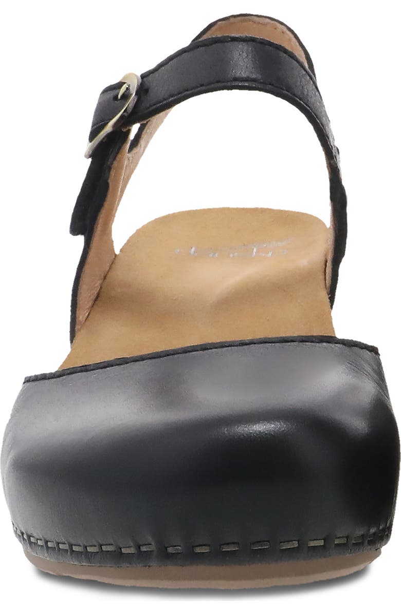 Dansko Tiffani Wedge Pump, Alternate, color, Black Milled Burnished