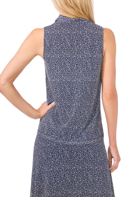 Halogen ® Ditsy Cowl Neck Sleeveless Mesh Top