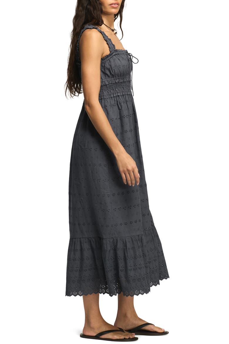 Schiffley Eyelet Lace Midi Sundress, Alternate, color, OMBRE BLUE