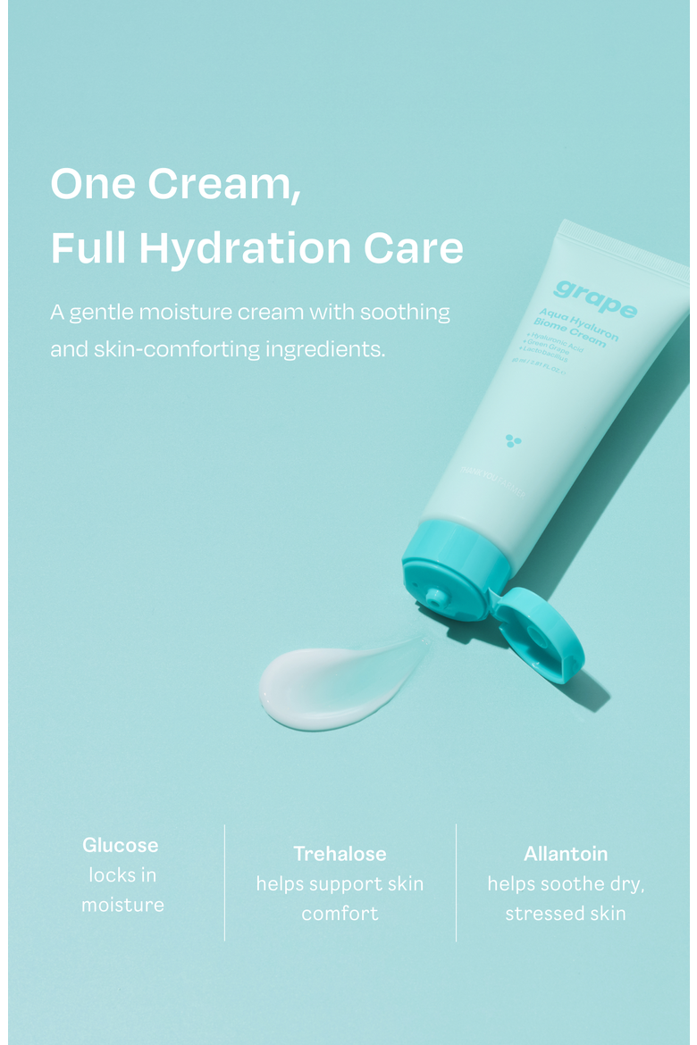 Grape Aqua Hyaluron Biome Cream, Alternate, color, White