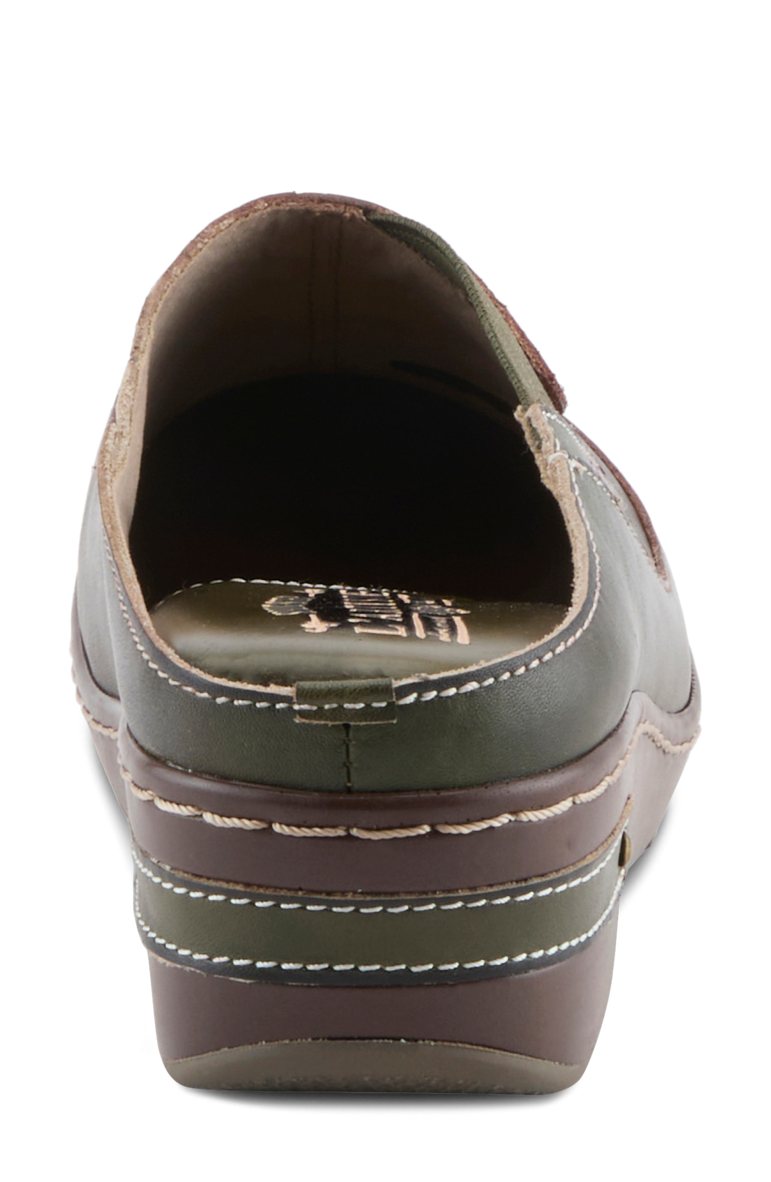 Chino Dazis Leather Mule, Alternate, color, OLIVE MULTI