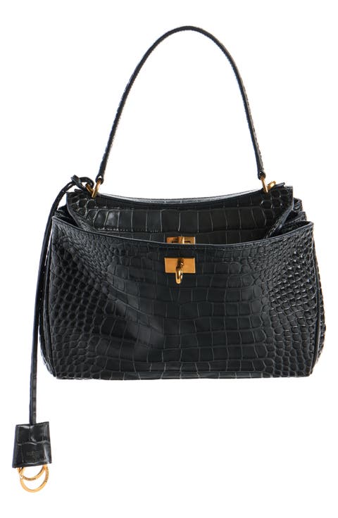Rodeo Croc Embossed Leather Handbag
