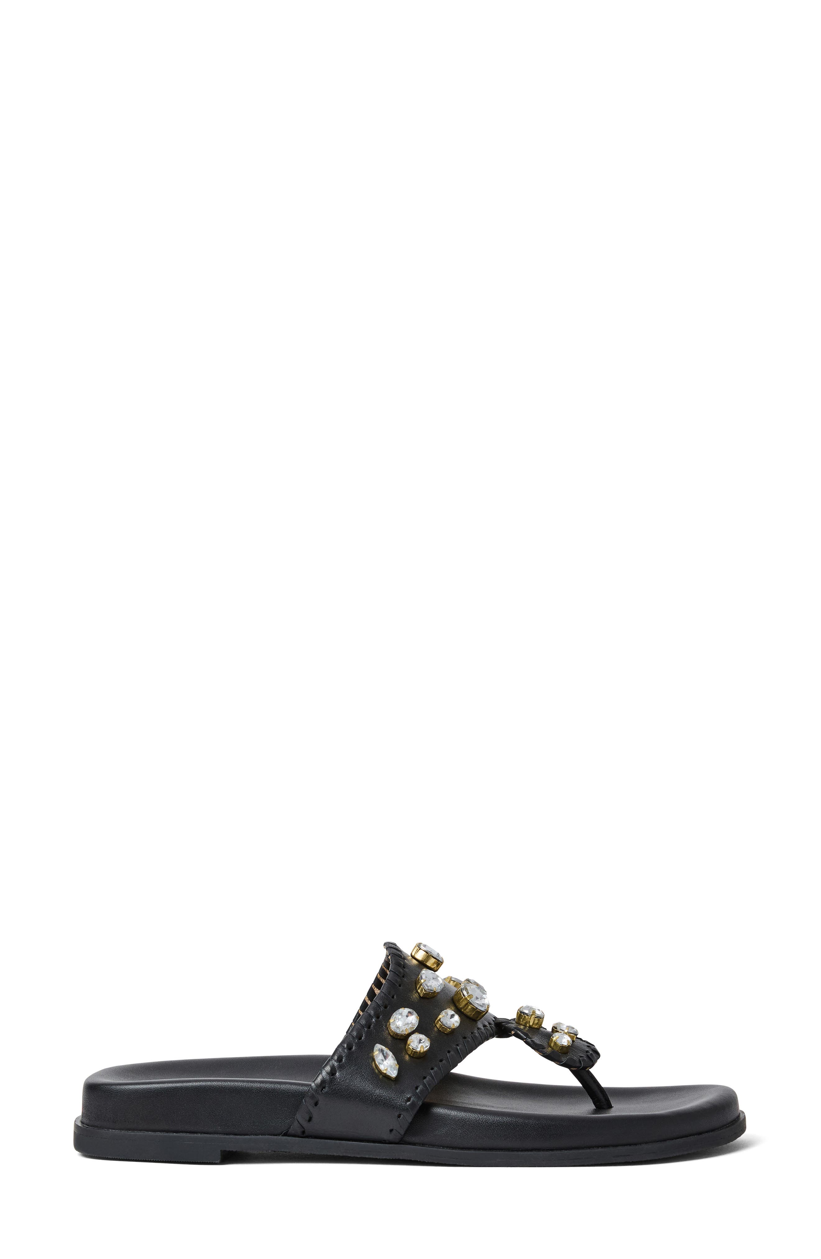 Jack Rogers Jacks Jewel Sport Flip Flop, Alternate, color, Black