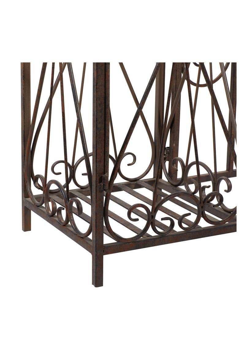 Metal Garden Gate, Alternate, color, BLACK