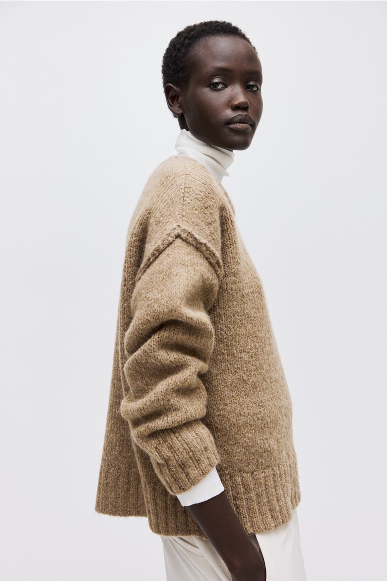 Oversized Jumper, Alternate, color, Beige melange