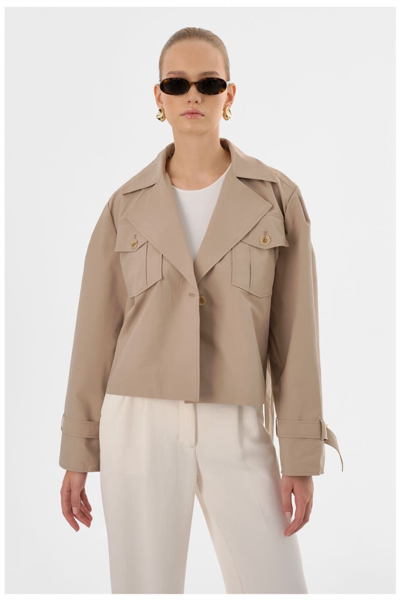 qung TomBOYオーバーサイズJK ラテベージュ LAMARQUE Quinn | Cropped Trench Coat (Women) | Nordstrom