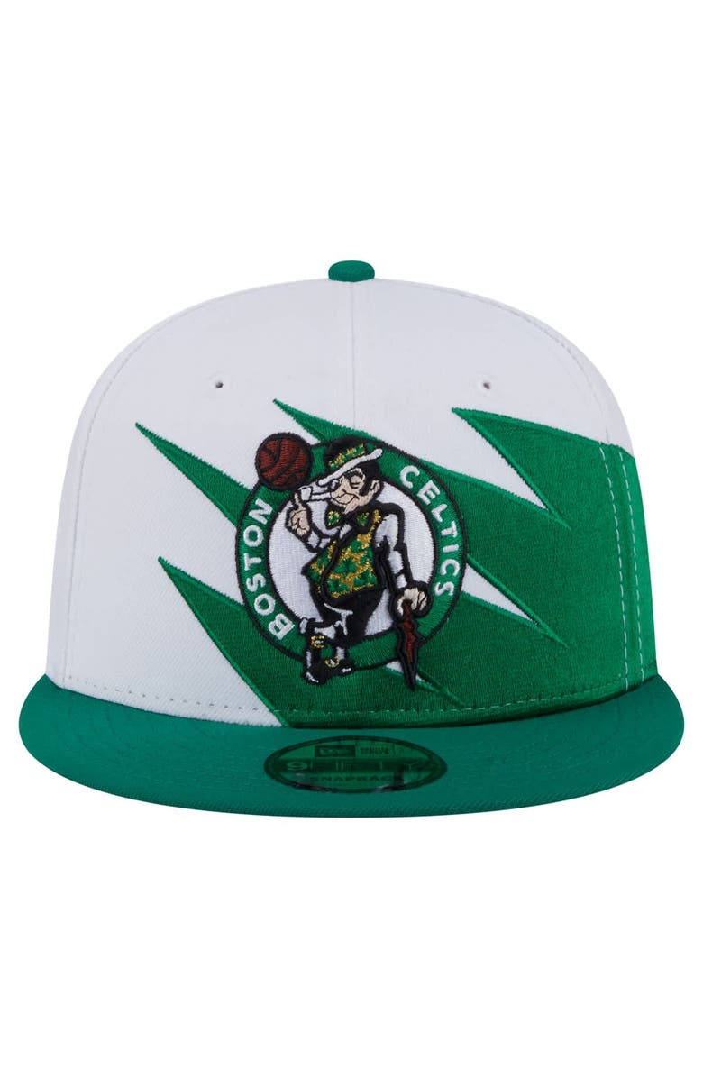 New Era Youth New Era White Boston Celtics Jagged 9FIFTY Snapback Hat, Alternate, color, 