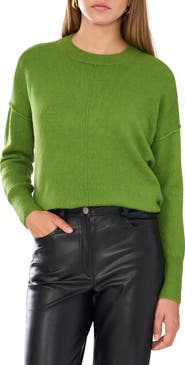 Vince Camuto Exposed Seam Crewneck Sweater