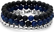 HMY JEWELRY Men's Set of 3 Bracelets