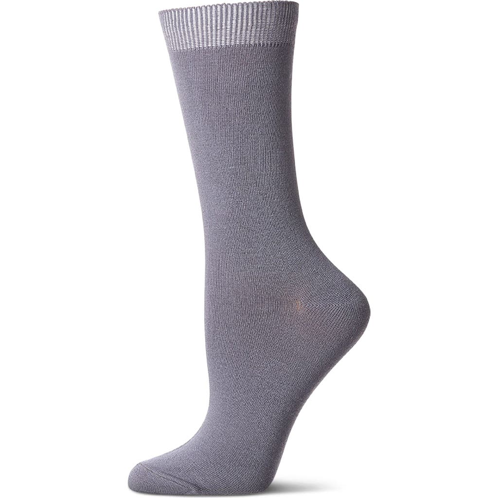 Memoi Seamless Crew Socks In Purple
