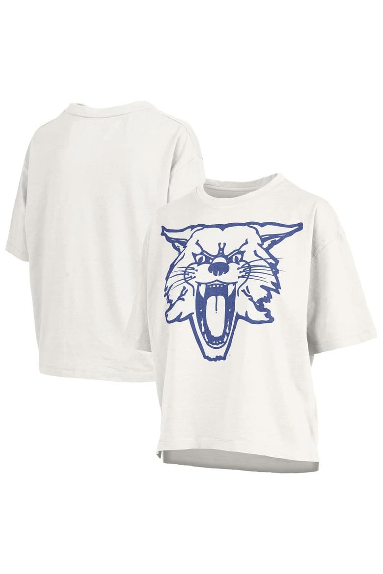 Women's Pressbox  White Kentucky Wildcats Big Canvas Puff Castillo Motley Slub T-Shirt, Main, color, White